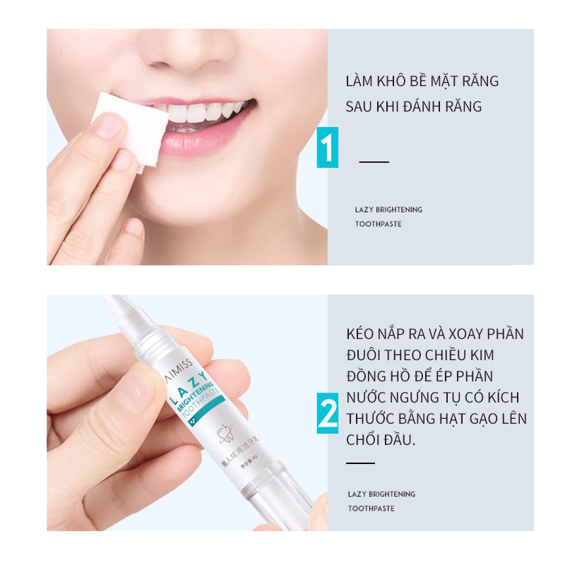 Bàn chải BAIMISS làm trắng sáng răng và loại bỏ mảng bám 5ml