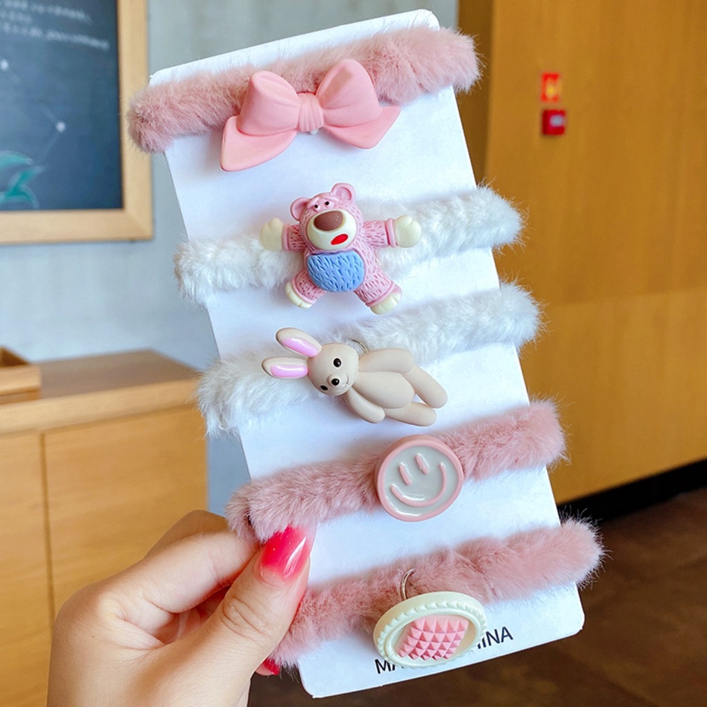 Set 5 Chun tóc LÔNG TUYẾT HÌNH THÚ dễ thương, nhiều mẫu cho bé (HC)