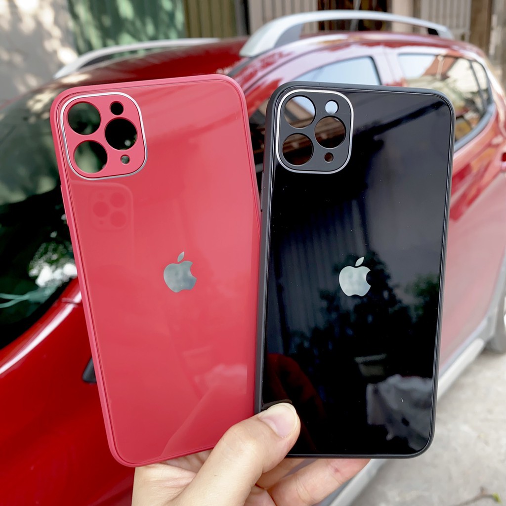 HOT-Ốp lưng kính Táo viền vuông giả 12 Iphone 6/6s/6 Plus/7/8/7 Plus/8 Plus/X/Xs/Xs Max/11/11 Pro Max/ 12/Pro/Pro Max