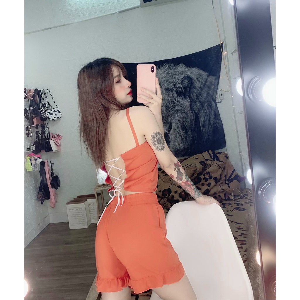 set 2 dây hở lưng đan dây sau quần đùi xinh ảnh thật