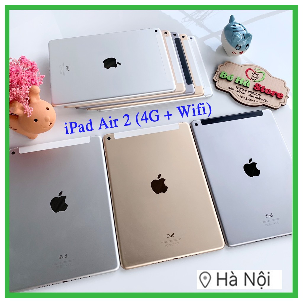 Máy Tính Bảng iPad Air 2 (4G + Wifi) 32Gb- Zin Đẹp 99% - Ram 2Gb / Có vân tay [Tặng Ốp Lưng Xịn]