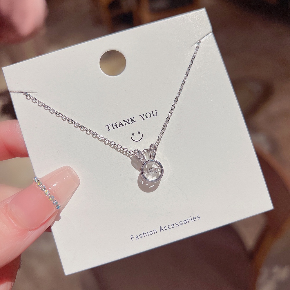 Dây Chuyền Mặt Hình Thỏ Thông Minh Ngọt Ngào Dễ Thương Cho Nữ