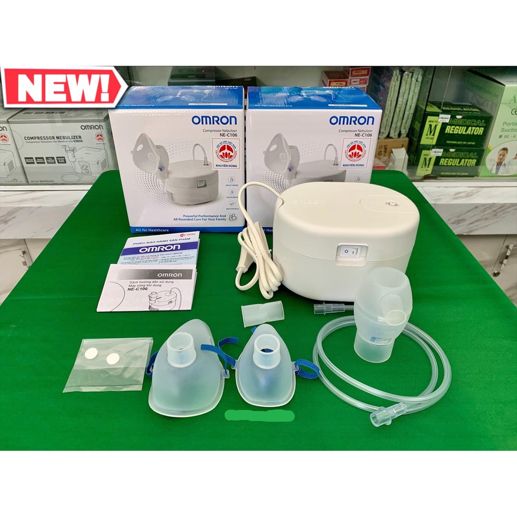 [Mã 254FMCGSALE giảm 8% đơn 500K] ✅ [Chính Hãng DKSH] Máy Xông Khí Dung Mũi Họng: Omron NE-C106 NE C106 -VT0545