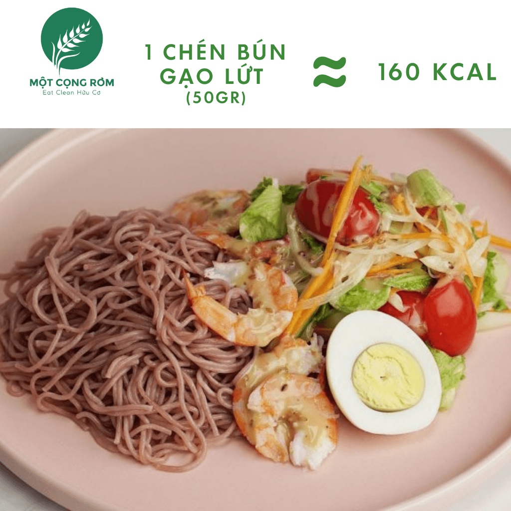 Bún gạo lứt Hoàng Minh 500gr bún gạo lứt giảm cân, bún gạo lứt đỏ, bún gạo lứt đen ăn kiêng eat clean | Một Cọng Rơm