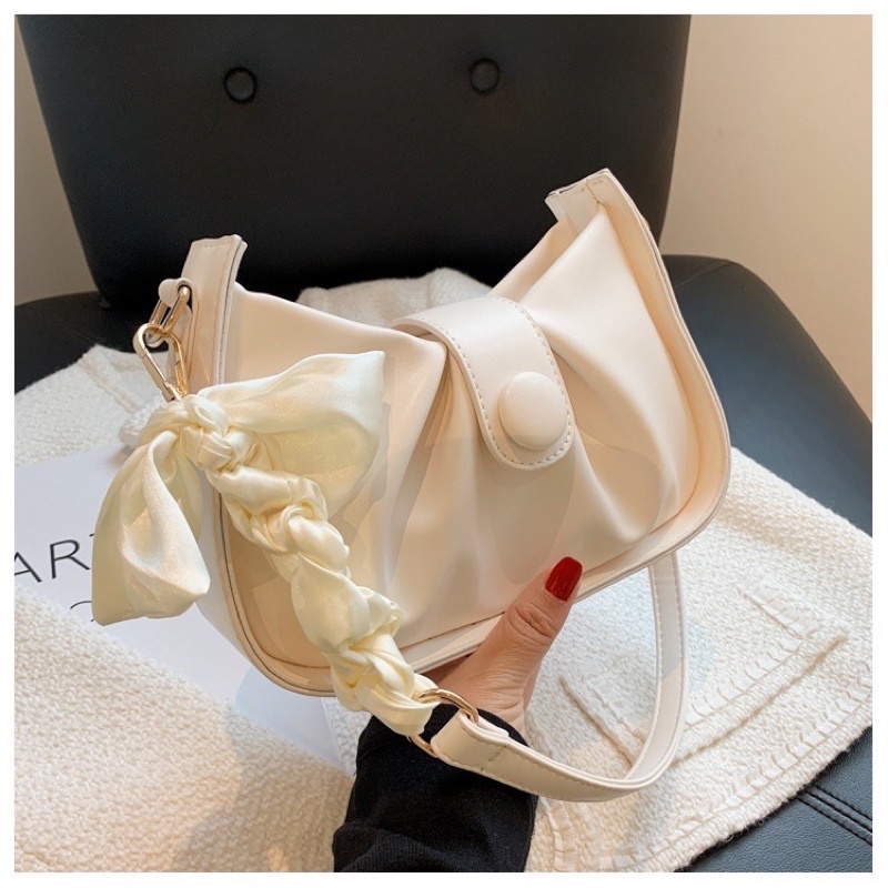 Túi xách nữ đẹp đeo chéo kẹp nách nữ đeo vai phối nơ da pu phong cách hàn quốc đi chơi thời trang giá rẻ