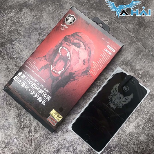 Kính Cường Lực IP Chống Nhìn Trộm Chính Hãng King Kong 7/7plus/8/8plus/x/xr/xs/11/12/pro/max/plus/promax-Happy Shop