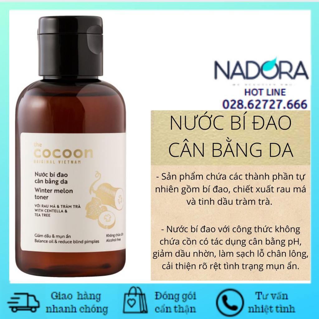 Nước Cân Bằng Da Chiết Xuất bí Đao Cocoon (140ml)