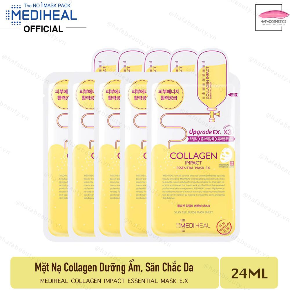 Combo 5 Mặt nạ dưỡng ẩm ngăn ngừa lão hóa da Mediheal Collagen Impact Essential Mask