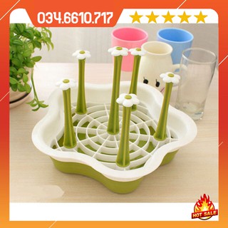 KHAY HOA ÚP CỐC CHÉN 2 LỚP VIỆT NHẬT - MÀU NGẪU NHIÊN