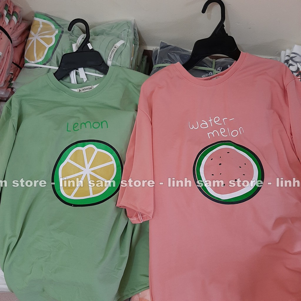 Áo thun tay lỡ nữ SAM CLO phông form rộng freesize dáng Unisex mặc cặp, nhóm, lớp in hình trái cây | BigBuy360 - bigbuy360.vn