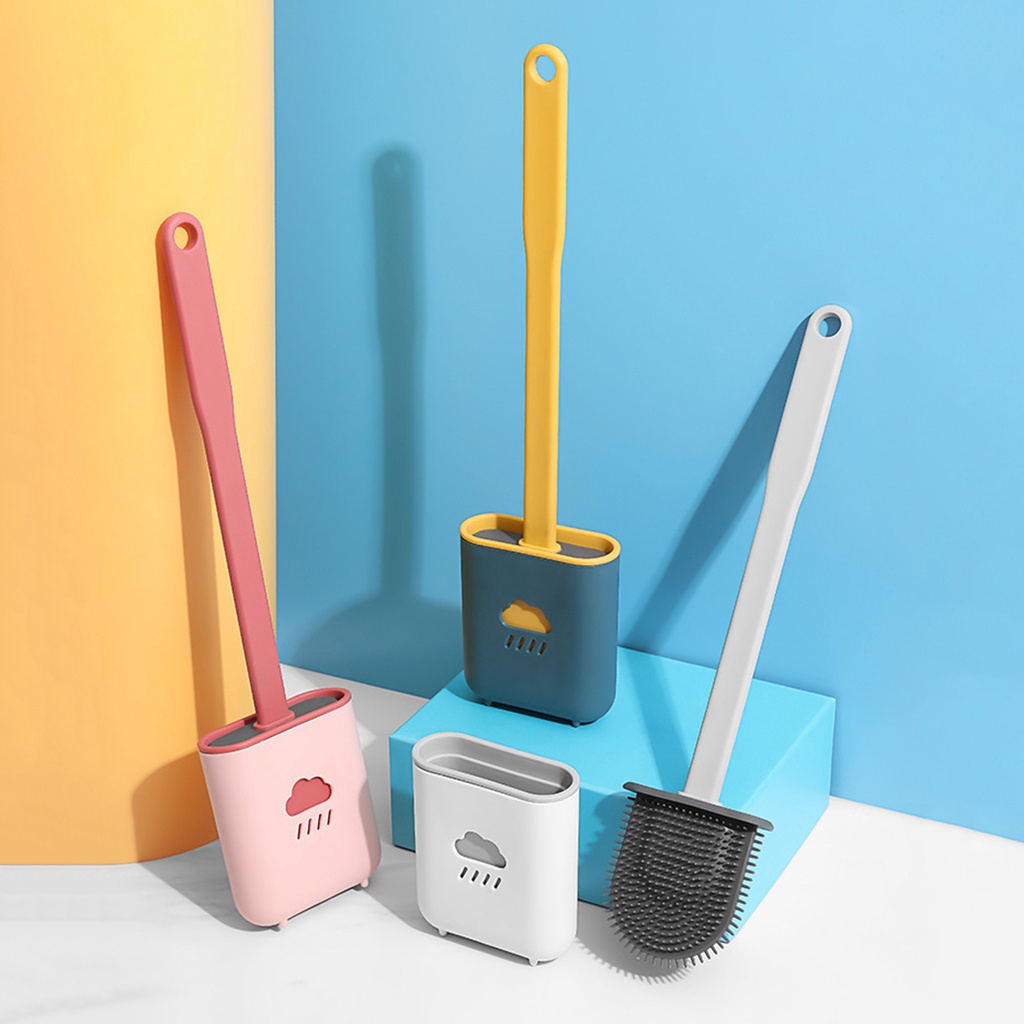 Bàn chải tolet đám mây🌸FREE SHIP🌸 Bàn chải vệ sinh Toilet tự dính hình đám mây xinh xắn