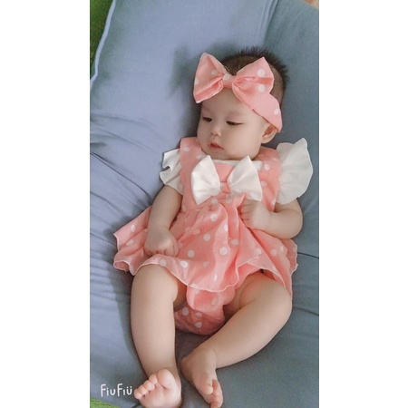 Đồ liền thân bé gái TẶNG KÈM băng đô