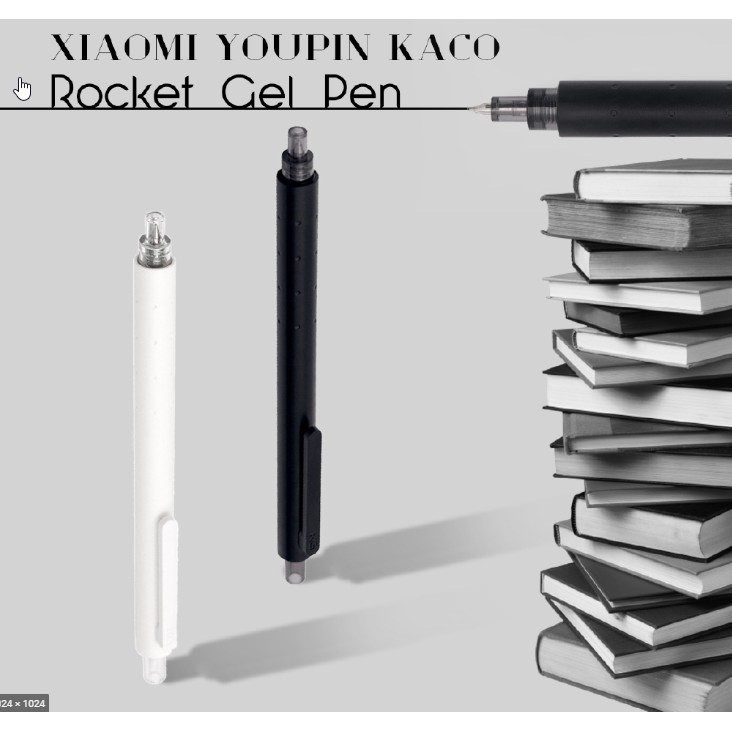 Bút Bi Gel KACO ROCKET 2 Màu Trắng, Đen, Cao Cấp