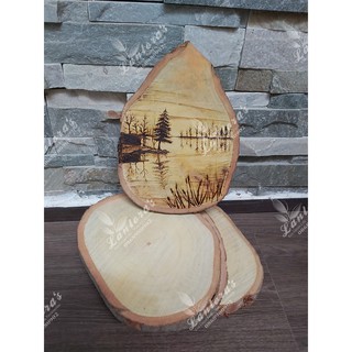 Mua Miếng gỗ  lát gỗ tự nhiên decor dày 1.5-2cm  đường kính từ 15-20cm