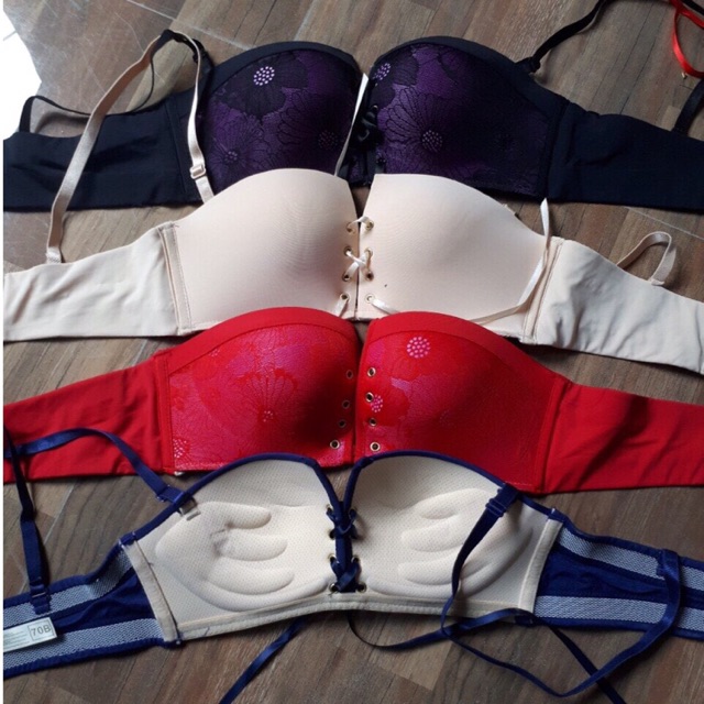 [ ẢNH THẬT CUỐI BÀI] - Áo Lót Su Rút Dây In Hoa Siêu Đẹp - áo ngực tạo khe - áo ngực siêu nâng ngực - HÀNG XUẤT