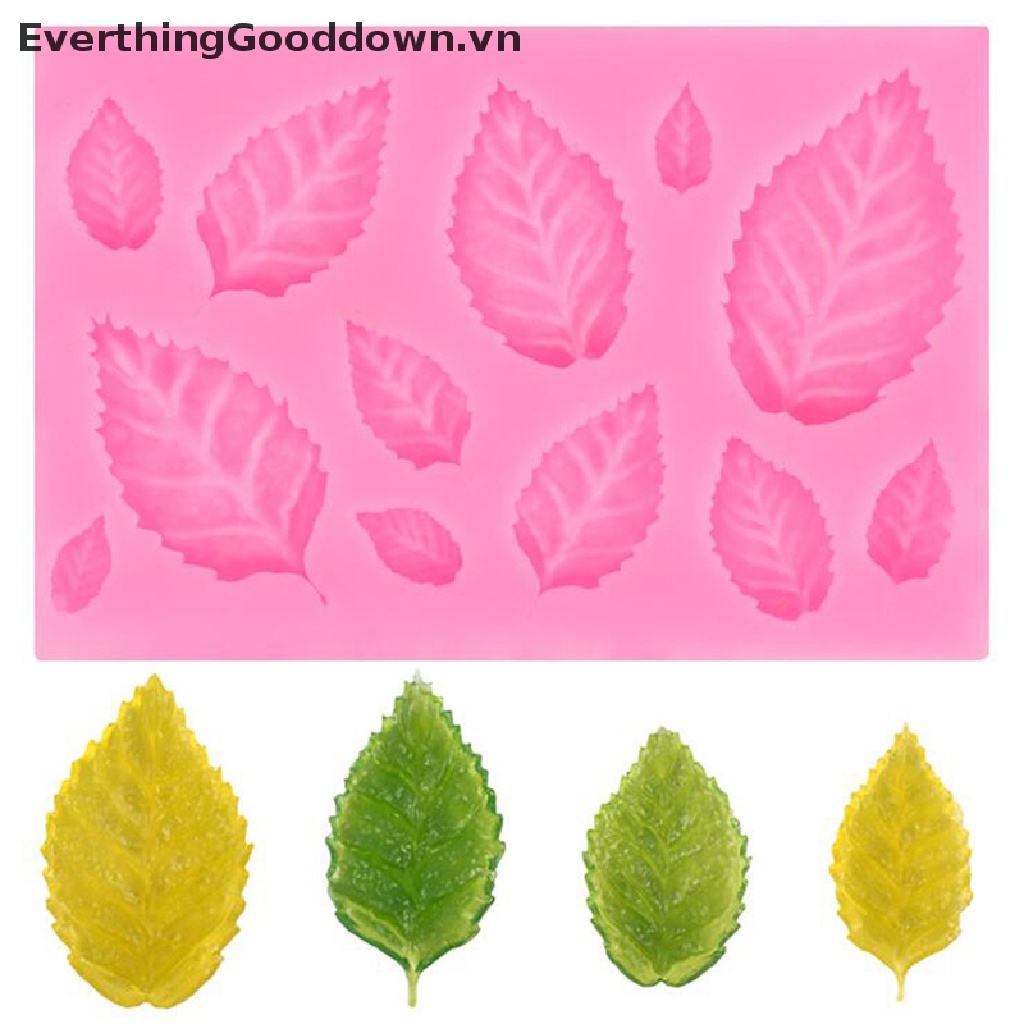 Khuôn Silicone Tạo Hình Lá Cây Trang Trí Bánh DIY