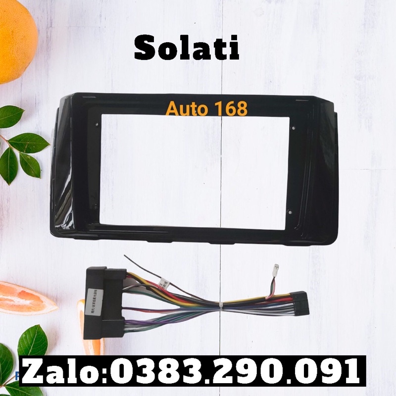 Mặt dưỡng Solati xe 16 chỗ 9 inch kèm jack nguồn zin