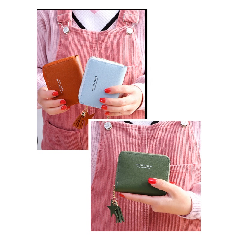 Ví Mini Có Khóa Kéo Thời Trang Dành Cho Nữ