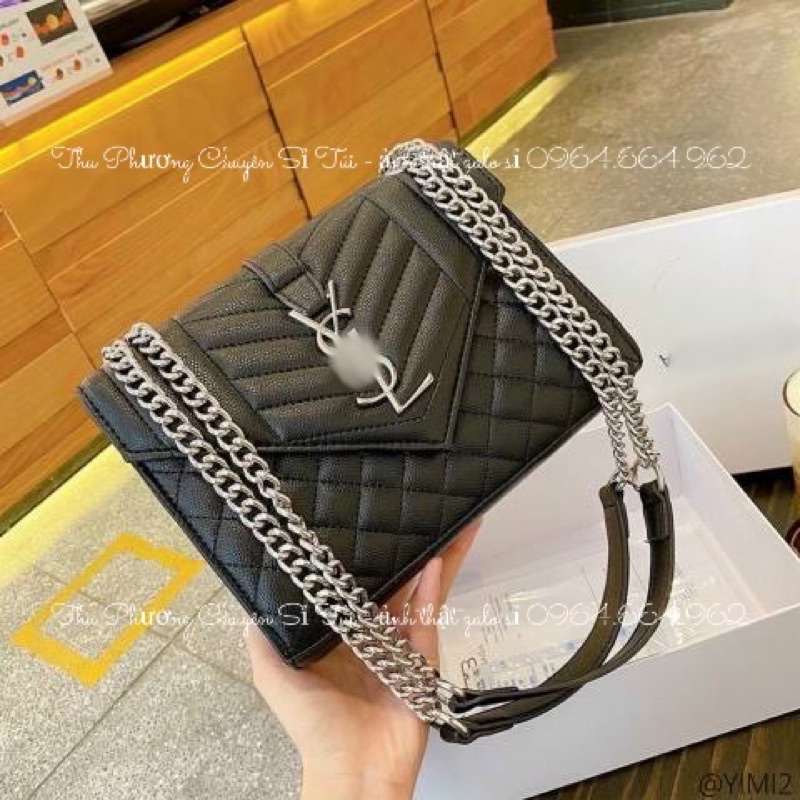 Túi đeo vai, đep chéo size to Y.S.L hàng from chuẩn đẹp chất da sần (cam kết hàng chuẩn ảnh)