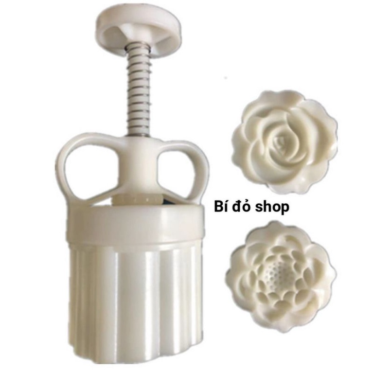 Khuôn trung thu lò xo 2022 HỒNG SEN 2 mặt 1 nhấn 75g, 50g, 35g