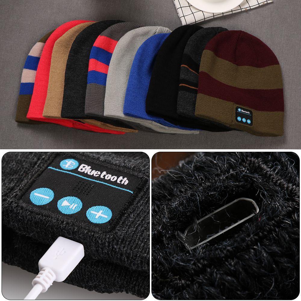 BTLIMER Mũ Mềm Giữ Ấm Tích Hợp Loa Bluetooth Thông Minh