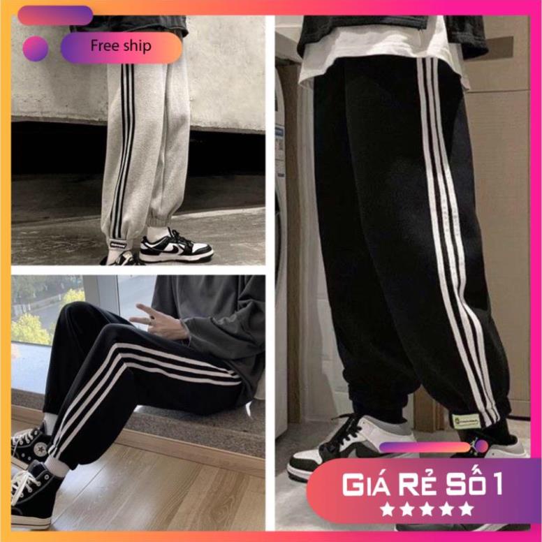 [Xả kho] Quần Jogger 3 Sọc Phong Cách Hip Hop Thời Trang(Hàng Sẵn)