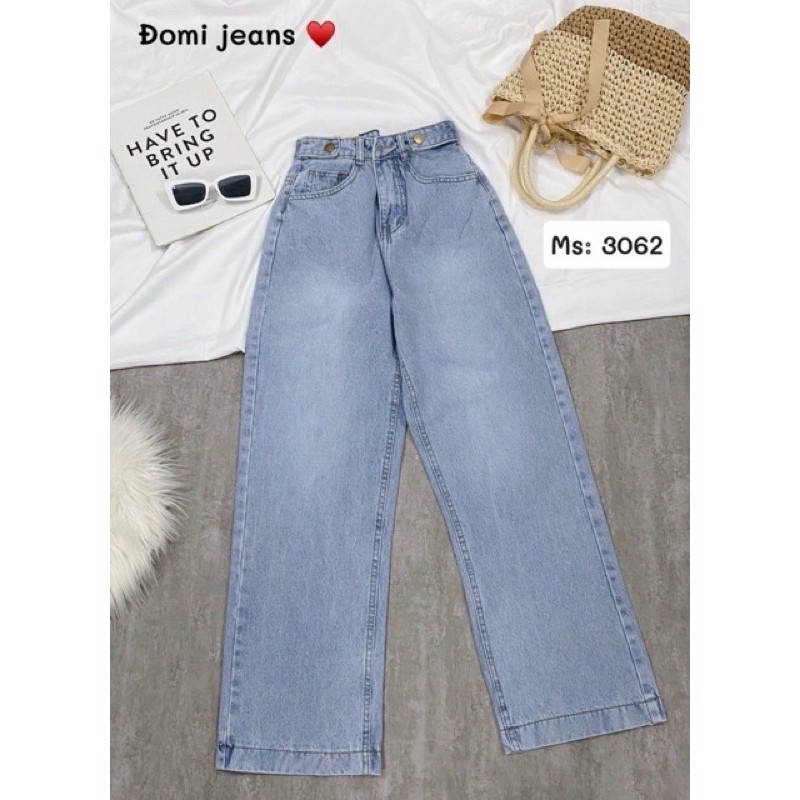 [Giá siêu rẻ] Quần baggy jeans ống rộng lưng cao hai đai kiểu, kèm ảnh thật (62/63)