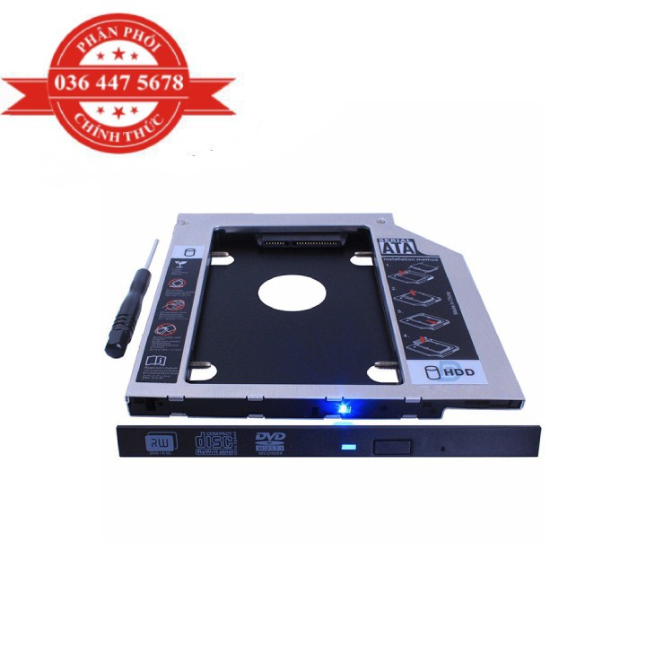Caddybay dùng thay thế ổ DVD gắn trong Laptop bằng ổ cứng 2.5 inch