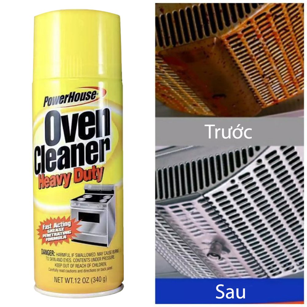 Chai xịt vệ sinh nhà bếp Oven Cleaner vệ sinh dầu mỡ lò vi sóng, bếp gas, bếp nướng, xoong chảo hiệu quả