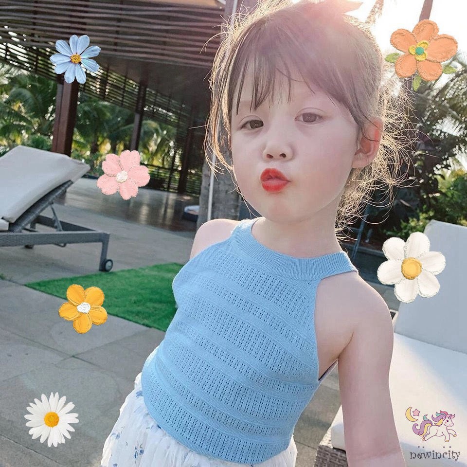 Áo ba lỗ hai dây màu kẹo ngọt thời trang Hàn Quốc dễ thương cho bé gái