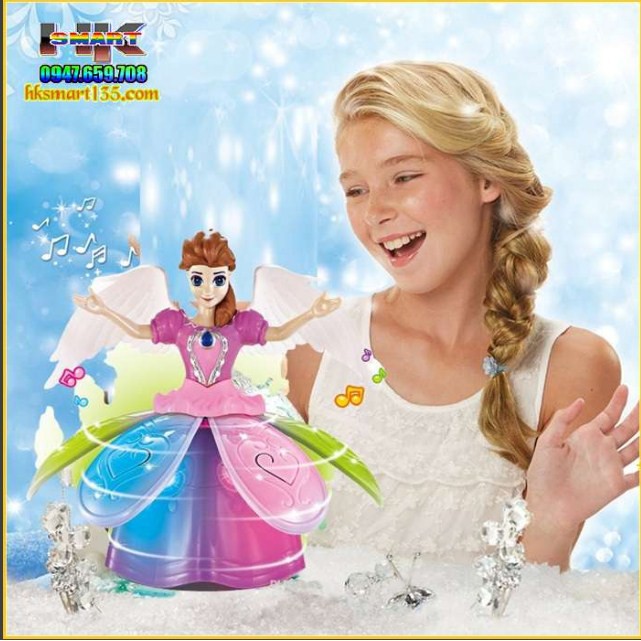 [Rẻ vô địch] Đồ chơi Búp bê công chúa Elsa, Anna nhảy múa xoay tròn có nhạc và đèn cho bé yêu , hàng loại 1