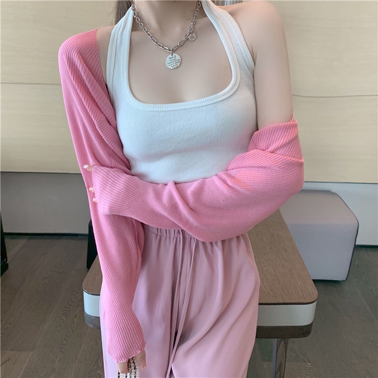 Áo Khoác Cardigan Dệt Kim Mỏng Chống Nắng Thời Trang Mùa Hè Cho Nữ