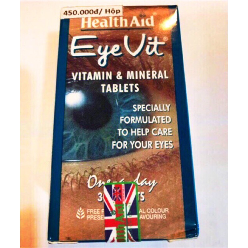 Eyevit vitamin và mineral giảm lão hoá mắt, bổ mắt, tăng cừơng thị lực, thoái hoá điểm vàng, võng mạc (healthaid uk anh)