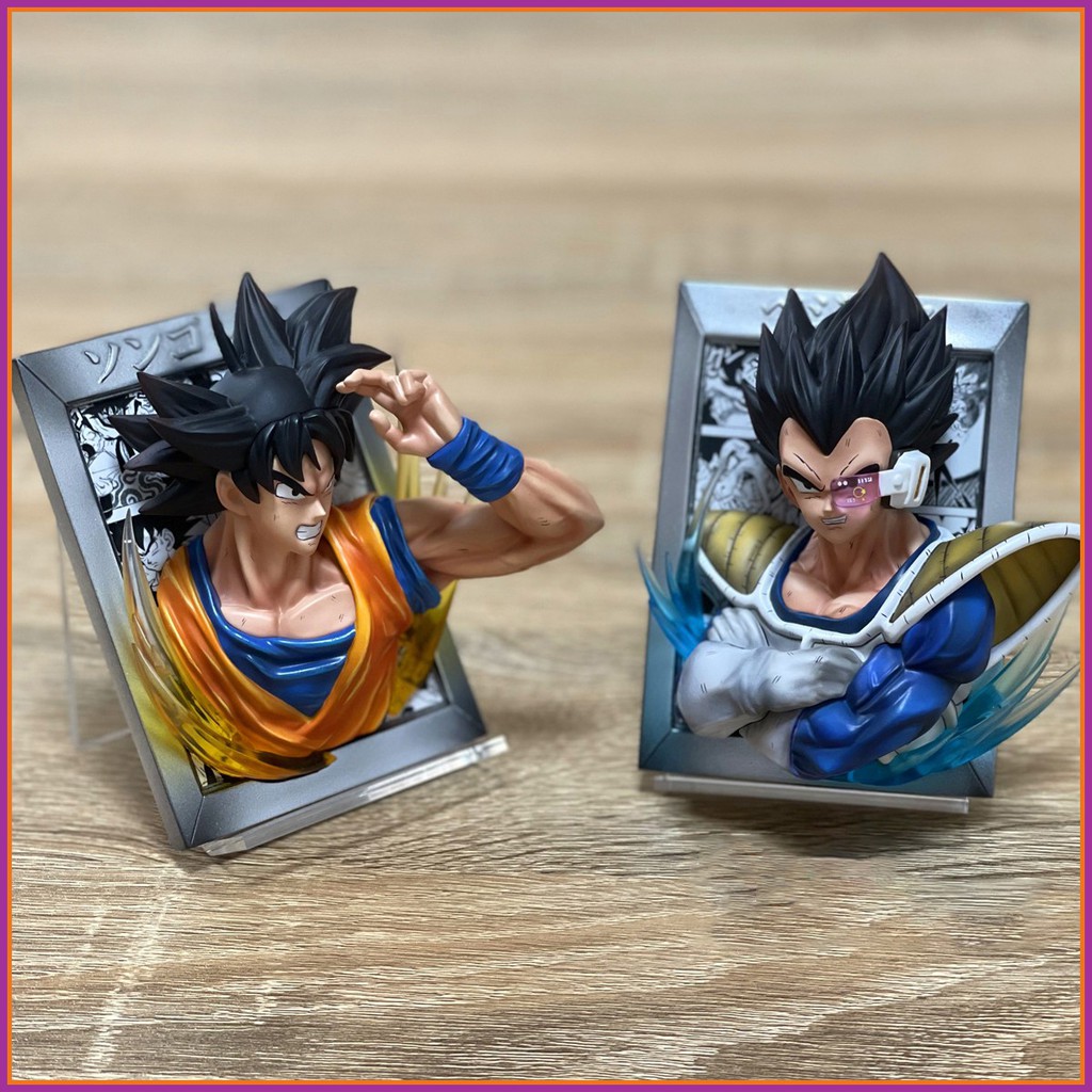 Mô hình tranh 3d songoku vegeta hàng siêu chất