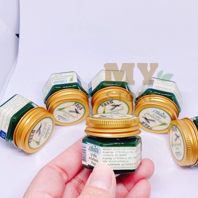 (Chính Hãng) Dầu Cù Là Đuổi Muỗi Green Herb( nắp thiếc) Thái Lan 20g