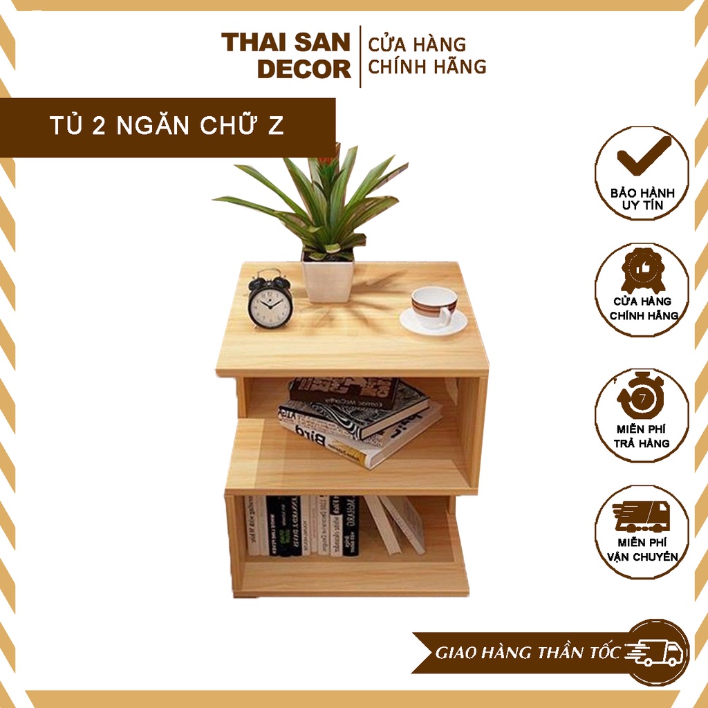 Tủ 2 ngăn chữ Z cao cấp - tủ đựng đồ đa năng thiết kế tiện ích trong phòng gọn gàng kê trong góc • THAI SAN DECOR