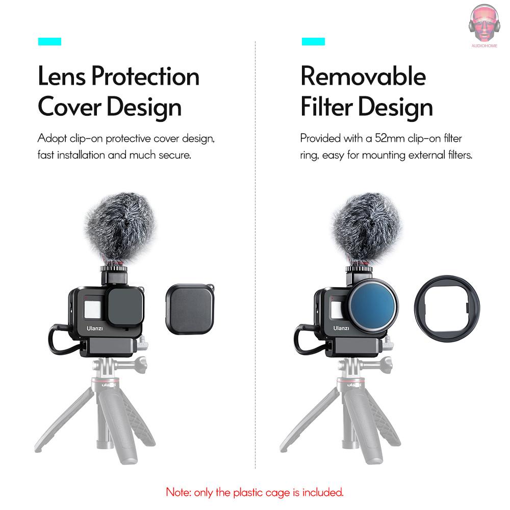 Khung Bảo Vệ Bằng Nhựa Ulanzi G8-9 Kèm Ngàm Kính Lọc Và Micro Cho Máy Ảnh Vlog Action
