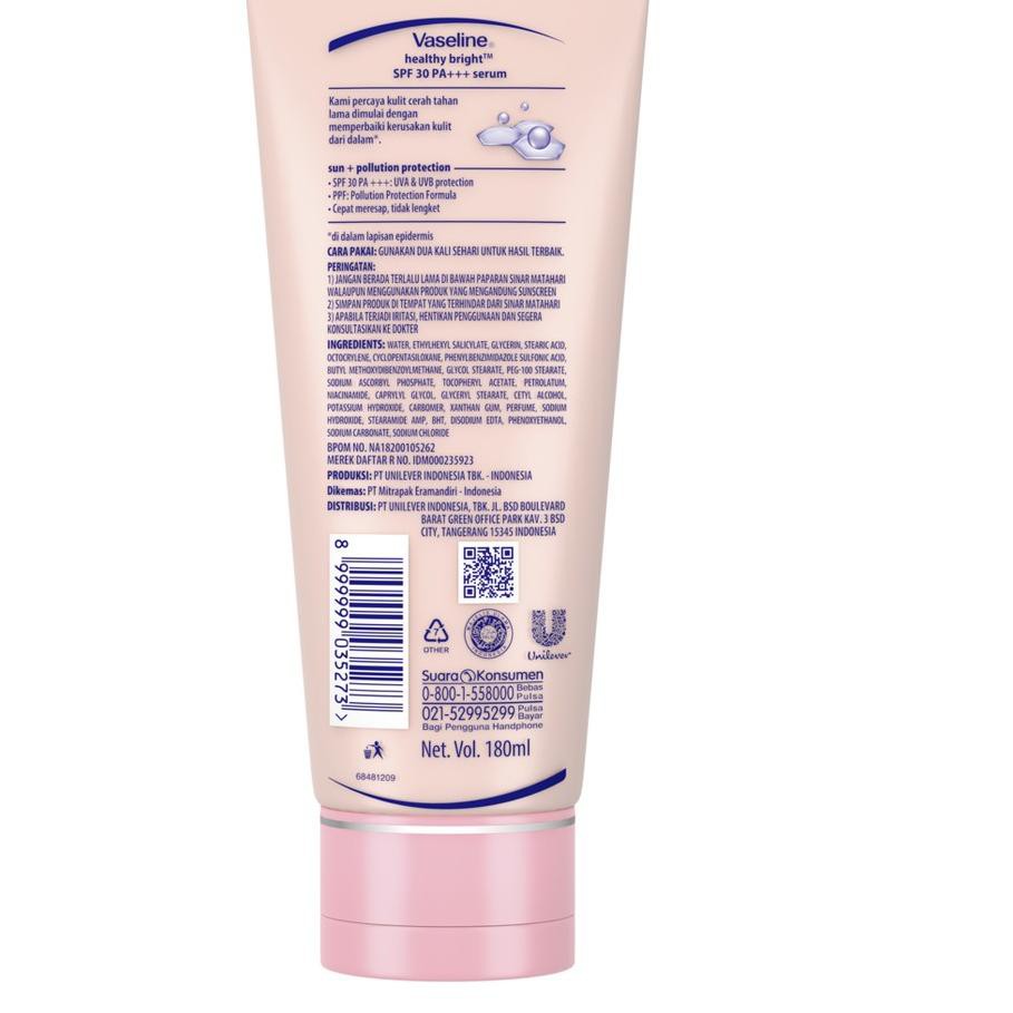 ◙ Serum dưỡng thể sáng da Vaseline Spf 30 180 Ml ✩