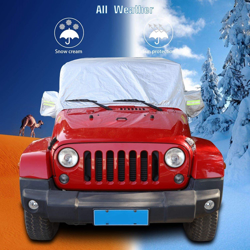 Tấm Bạt Phủ Xe Hơi Chống Tia UV / Mưa / Bụi Bẩn Tiện Dụng Cho Jeep Wrangler JK JL 4 Door 2007-2021