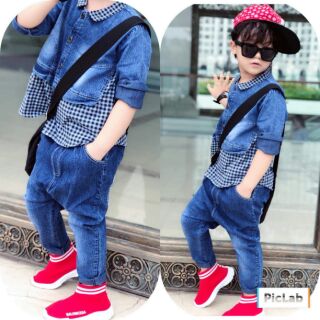 Si sét jeans bé trai cực ngầu