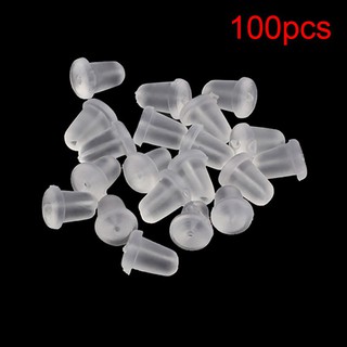 Set of 100 transparent silicone ear tips