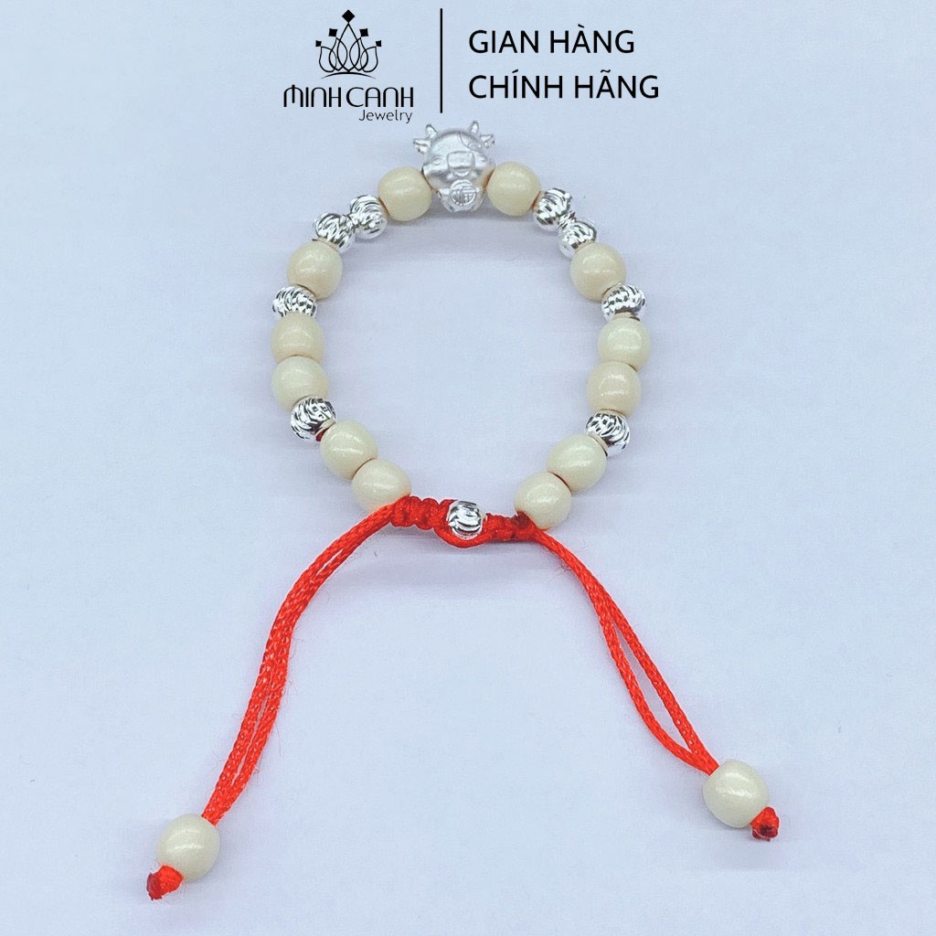 Vòng Dâu Tằm Charm Con Trâu 7 Bi và 9 Bi Bạc Cho Bé - Minh Canh Jewelry