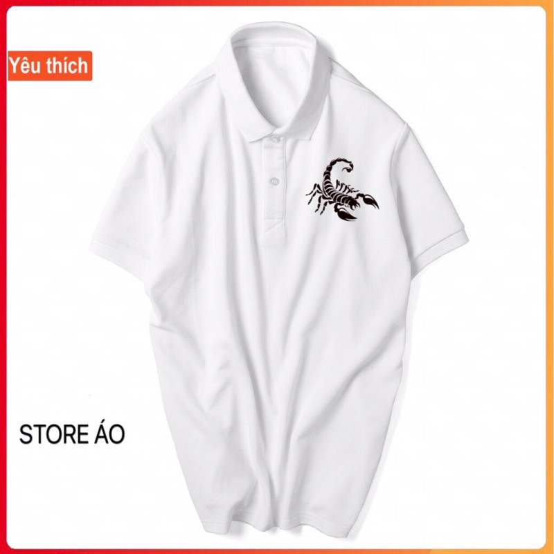 áo thun polo cổ bẻ nam hình bò cạp cải cá sấu siêu đẹp