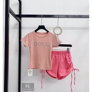 Set doll Hồng quần rút dây