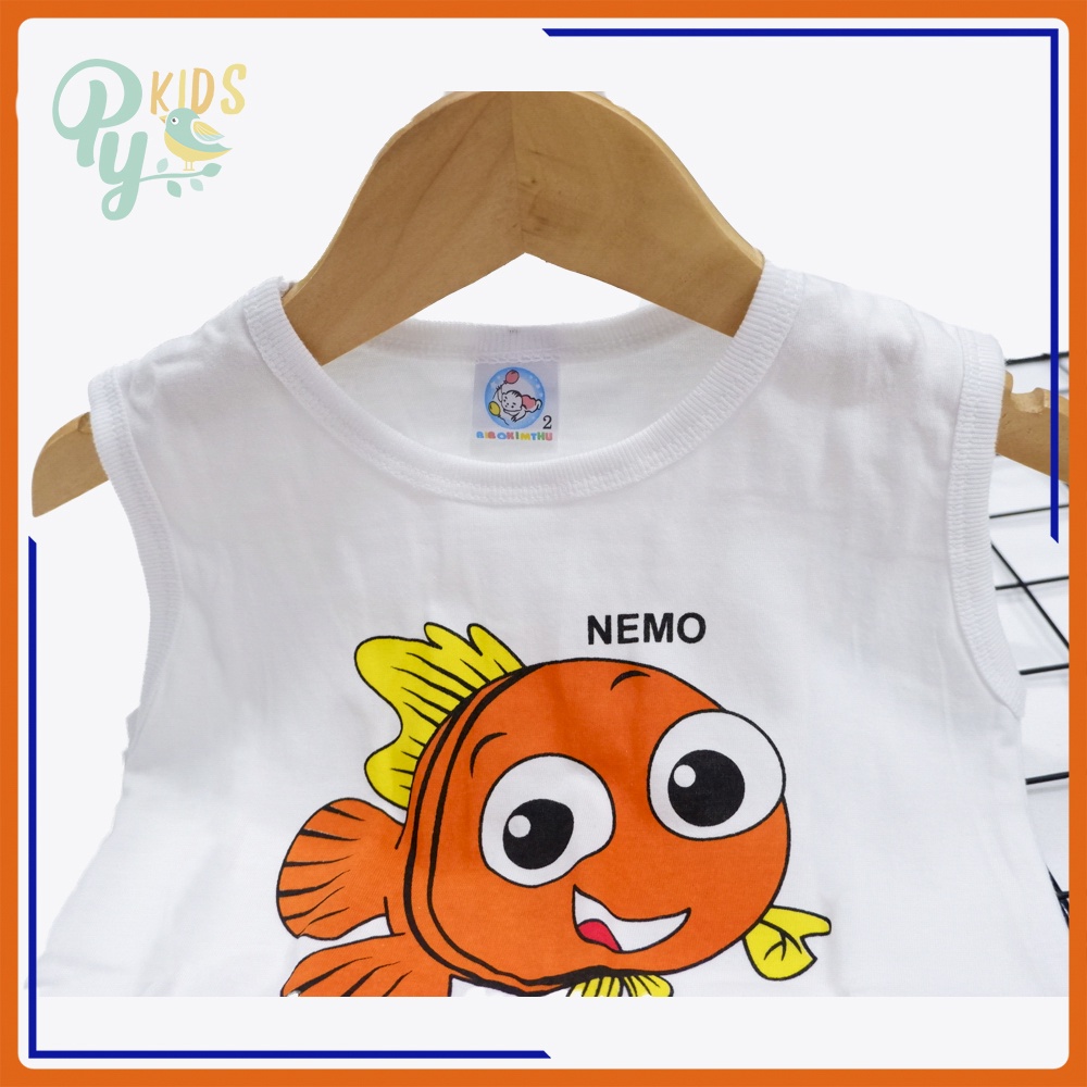 Áo trắng sơ sinh cotton 100% hình in hoạt hình dễ thương size cho bé 5-24 kg