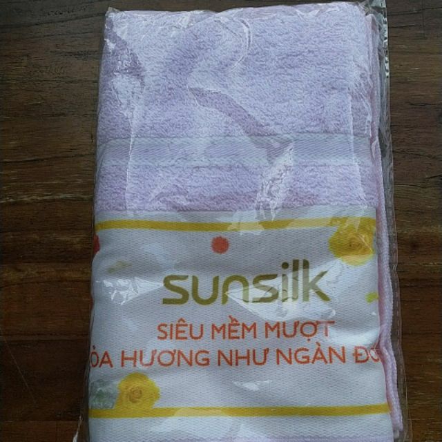 Khăn sunsilk xanh hồng vàng 50*90