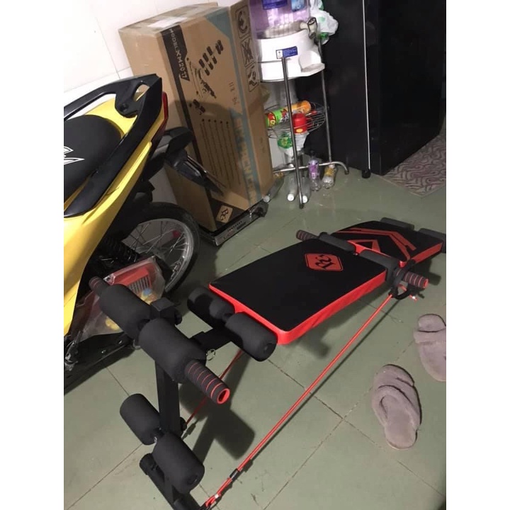 professionall.gym19-Ghế tập bụng cong muse màu có chốt gập 118 RED
