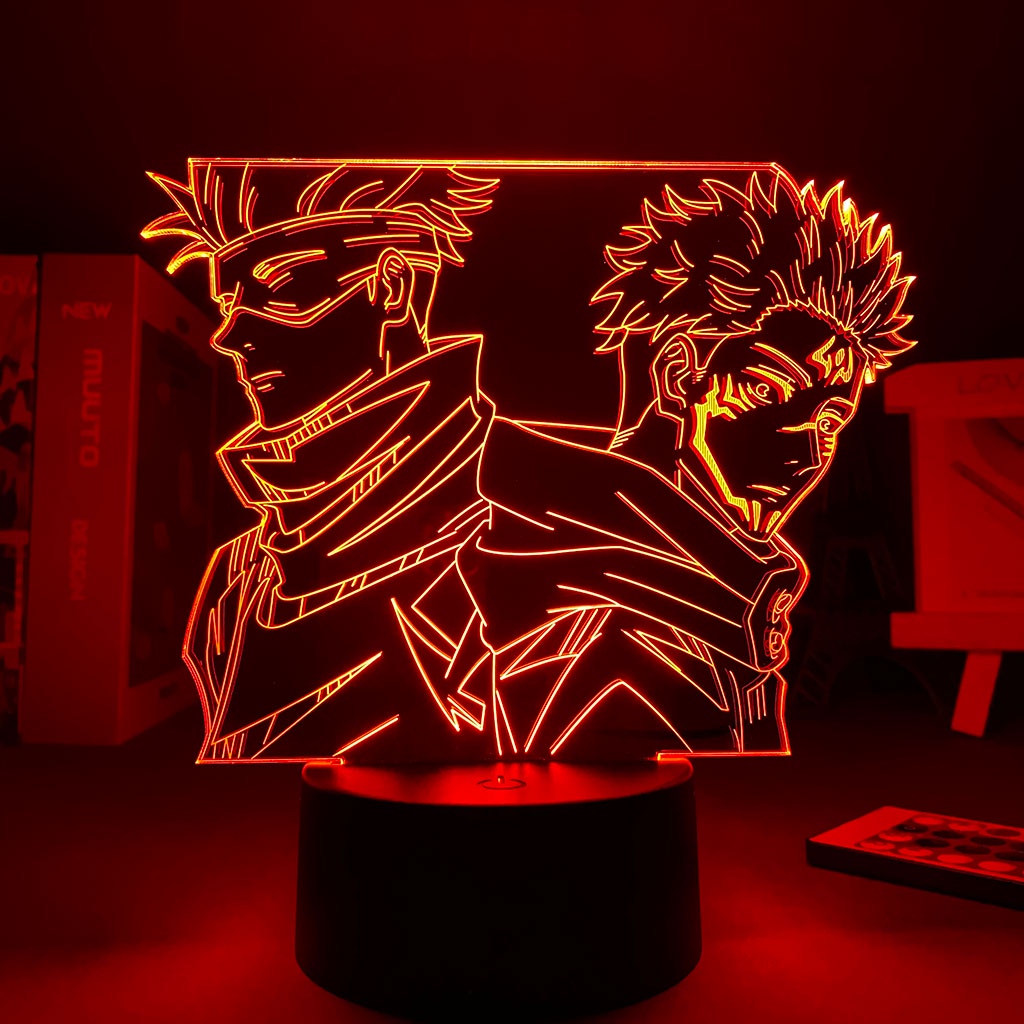 ☈₪✑Đèn 3D Đèn chiếu Anime Satoru Gojo Jujutsu Kaisen Led Night Light Yuji Itadori for Room Deco Birthday Gift Trang trí