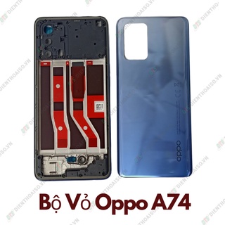 Bộ vỏ oppo a74 xanh và đen
