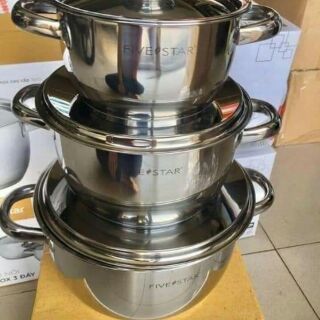 BỘ NỒI FIVE STAR 3 MÓN CAO CẤP BẾP TỪ